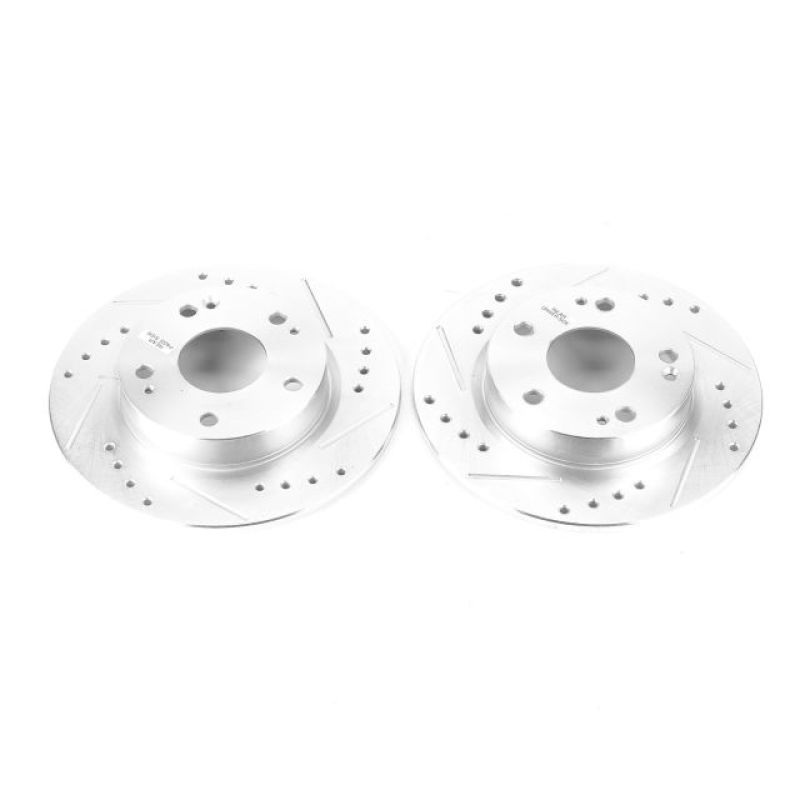 Power Stop Rear Evolution Drilled & Slotted Rotors Pairt Honda Civic 2016-21 / Insight 2019-21 | JBR1728XPR