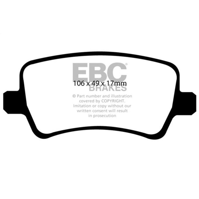 EBC 13-15 Land Rover LR2 2.0 Turbo Yellowstuff Rear Brake Pads