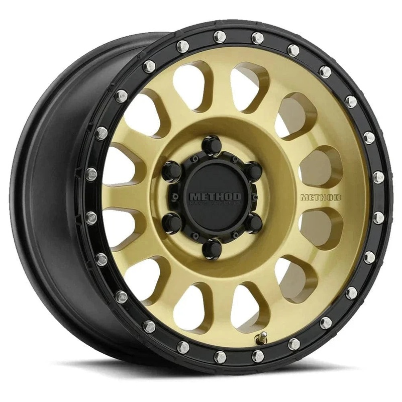 Method Race Wheels MR315 20″ 5×139.7 Gold w/ Black Lip