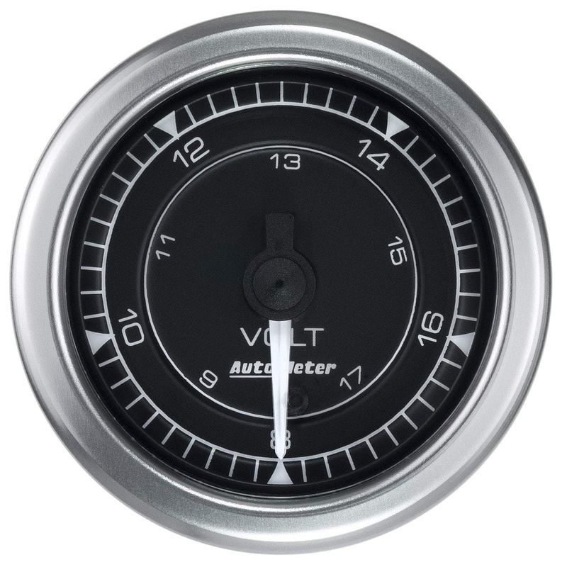 Auto Meter Chrono 2-1/16″ 8-18V Voltmeter Gauge (8191)