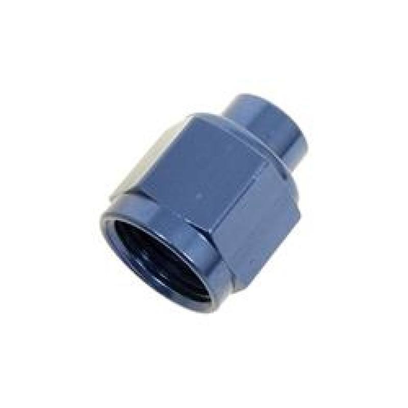Fragola -6AN Aluminum Flare Cap w/ 1/8 FPT – Blue