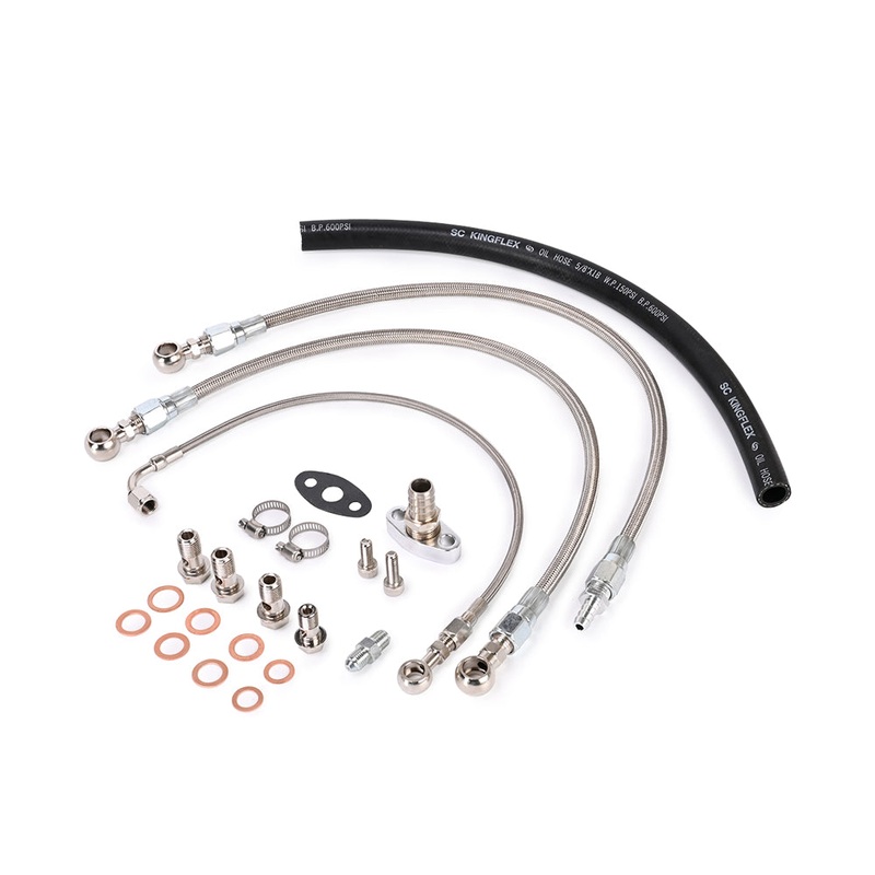NISSAN RB20DET RB25DET RB30 w/ GT25R GT28R GT30R GT35R Ball Bearing Turbo Oil Water Line Kit