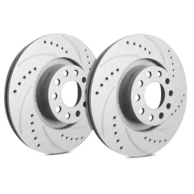 SP Performance Drilled & Slotted ZRC Rear Rotors (Pair) Subaru WRX 2008-2014