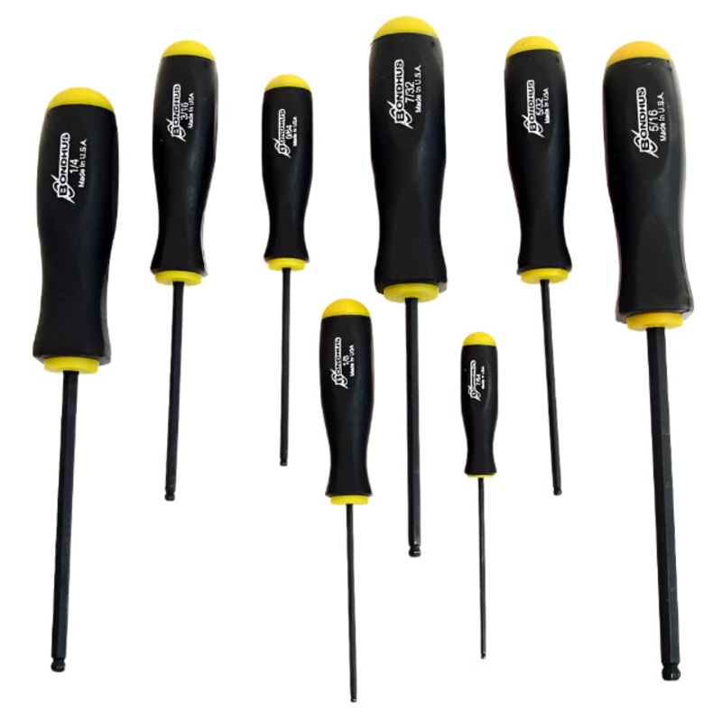 10633 US Standard Ball End Driver Allen Wrench Set, 8 Piece Set