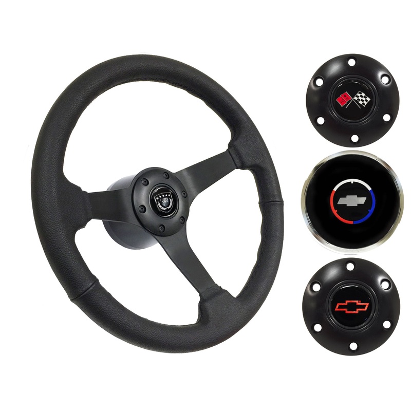 1969-87 El Camino Steering Wheel Kit | Black Leather | ST3160BLK