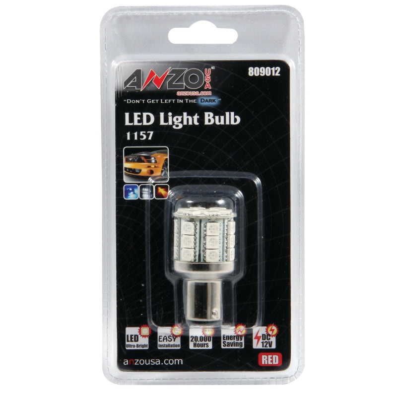 ANZO LED Bulbs Universal LED 1157 Red – 28 LEDs 1 3/4in Tall