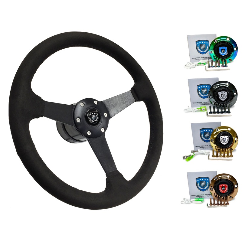 Mazda RX-7 Steering Wheel Kit | Black Ultralux Suede | ST3582BLK