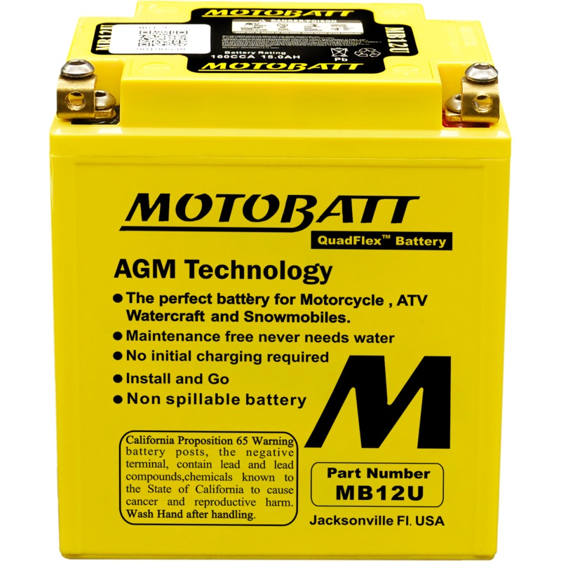 Mb12U Sealed Factory Activated AGM Battery by MotoBatt
