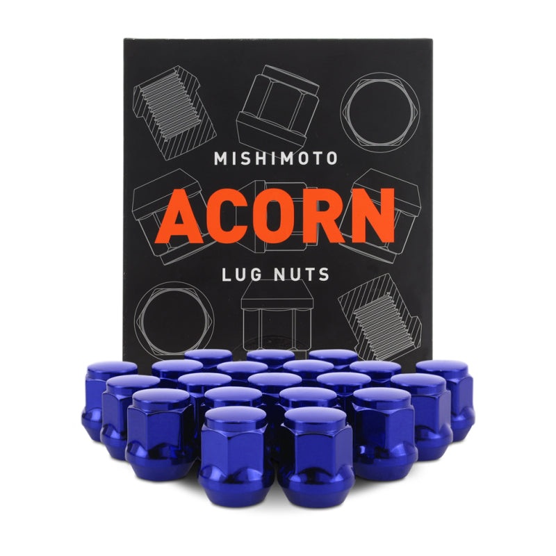 Mishimoto Steel Acorn Lug Nuts M12 x 1.5 – 20pc Set – Blue