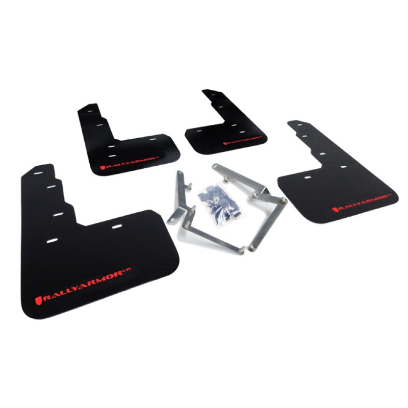 Rally Armor 17-22 Honda Civic Type R Black UR Mud Flap w/Red Logo