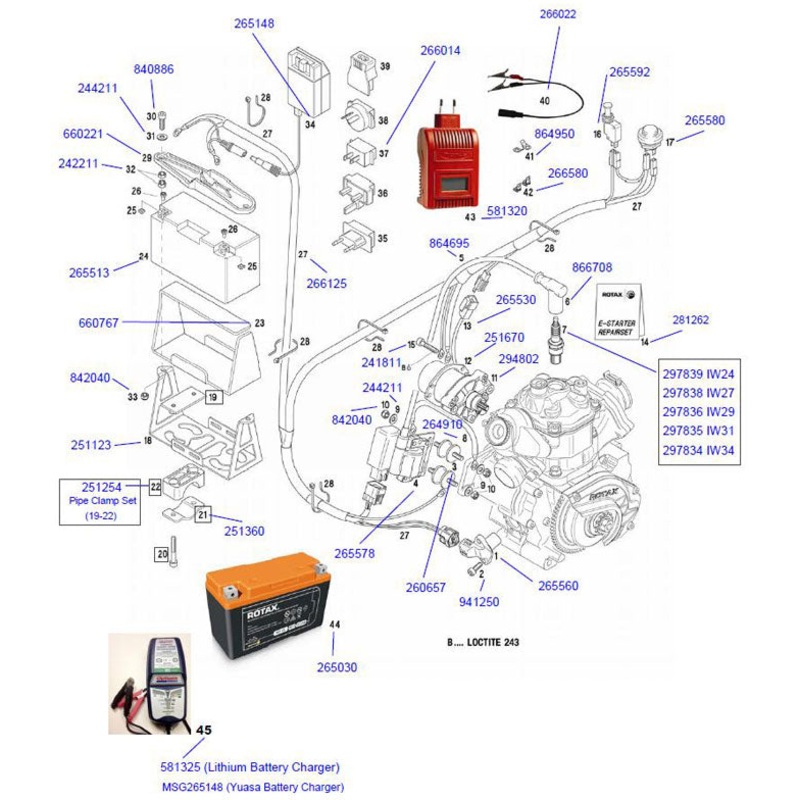 14. 281262 Rotax Starter Rebuild Kit
