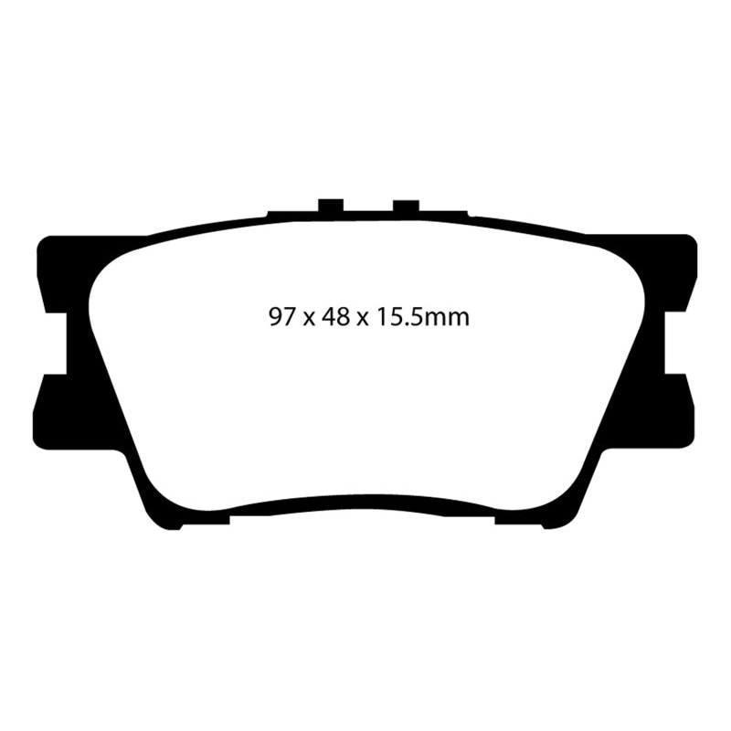 EBC 13+ Lexus ES300h 2.5 Hybrid Yellowstuff Rear Brake Pads