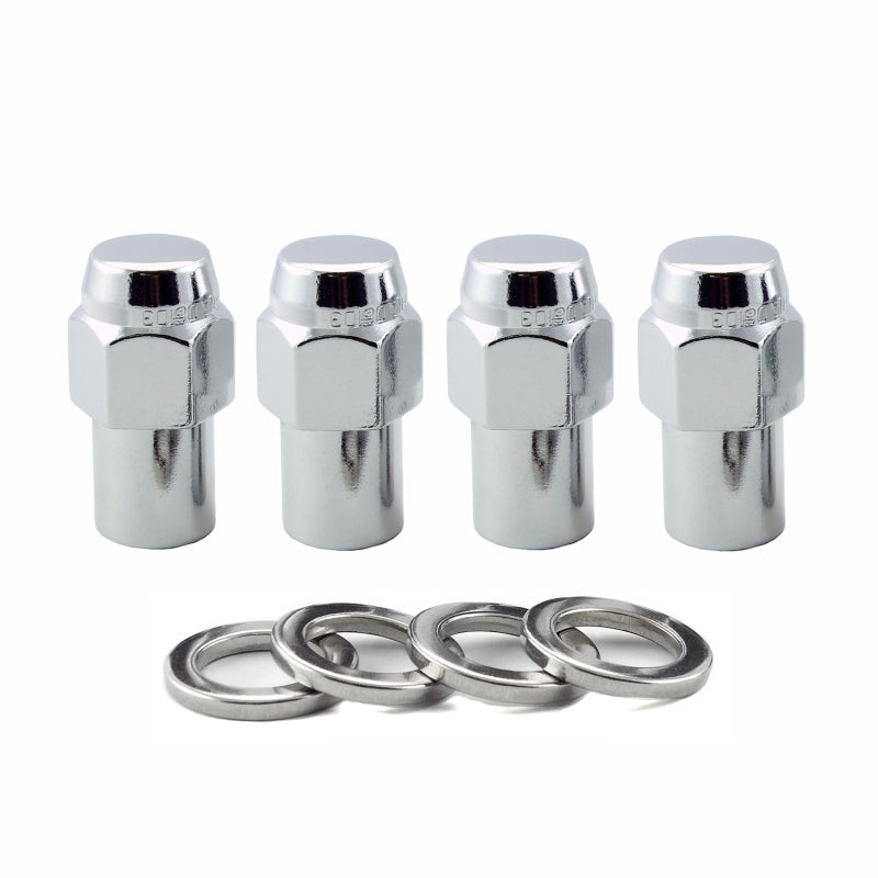McGard Hex Lug Nut (Reg. Shank – .746in.) 1/2-20 / 13/16 Hex / 1.65in. Length (4-Pack) – Chrome