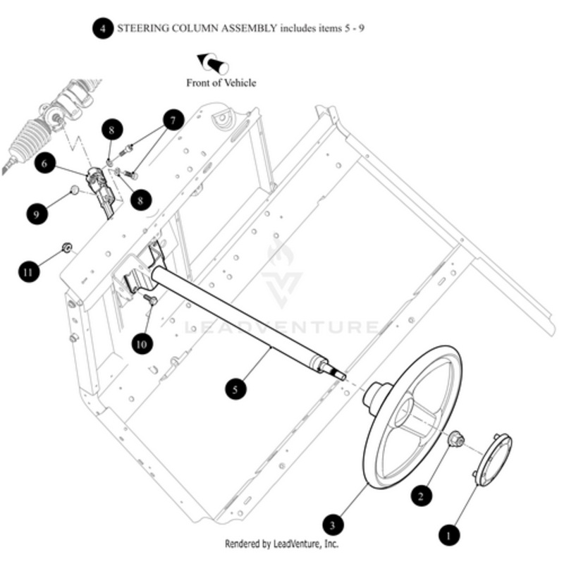 Steering Column Assembly (Inc. 5-9) by Arctic Cat
