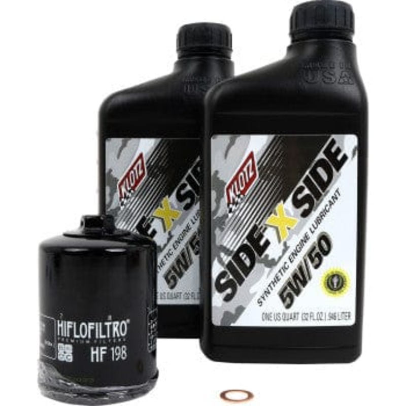 SXS Oil Change Kit 5W50 / W Oil Filter, Polaris Ranger & RZR by Klotz
