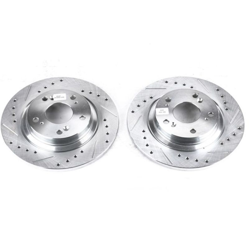 Power Stop 00-09 Honda S2000 Rear Evolution Drilled & Slotted Rotors – Pair