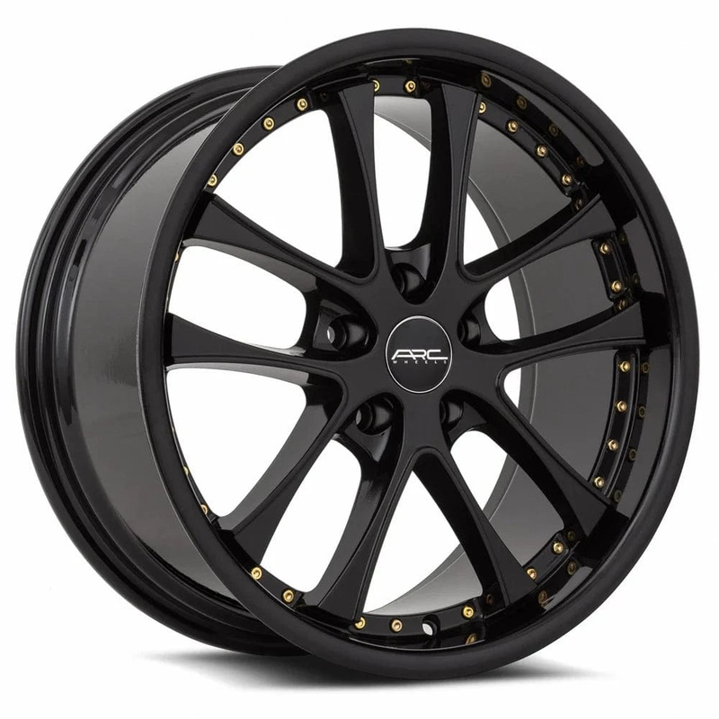 VORS AR5 18″ 5×120 All Black Gold Rivet