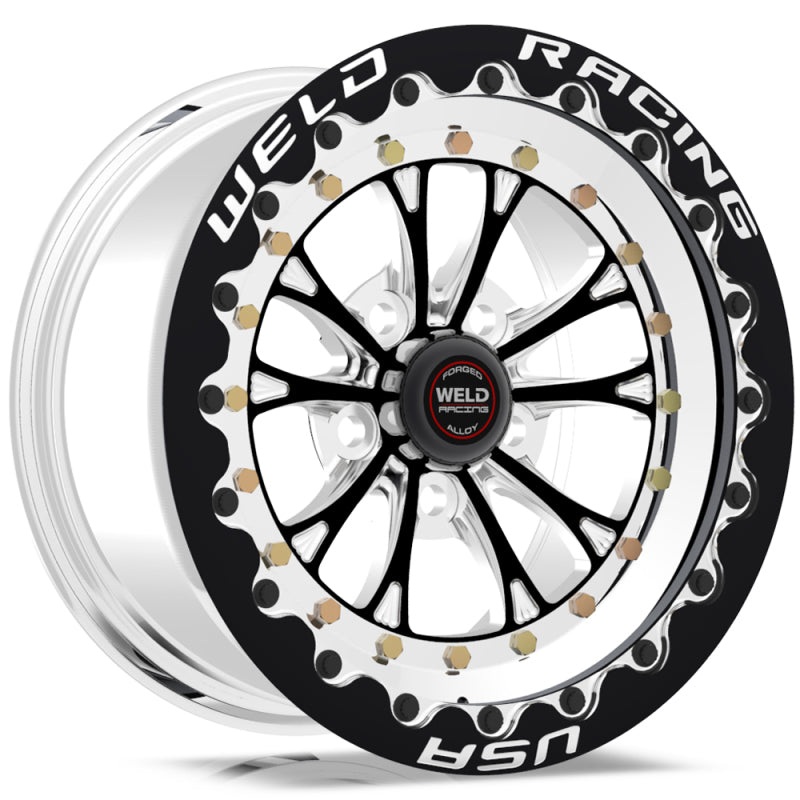Weld Vitesse 15×15 / 5×4.5 BP / 7.5in. BS Black Wheel – Black Single Beadlock MT