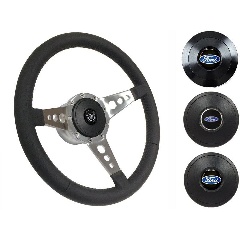 1965-68, 70-77 Ford Truck Steering Wheel Kit | Black Leather | ST3059