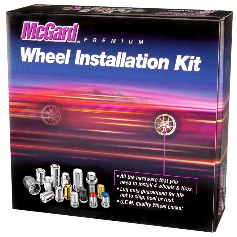 McGard 5 Lug Hex Install Kit w/Locks (Cone Seat Nut / Bulge) M12X1.5 / 3/4 Hex / 1.45in L – Chrome