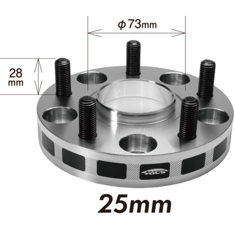 Project Kics 25mm Thick 12×1.25 66mm Hub 5-114.3 Wide Tread Spacers | W5125W366