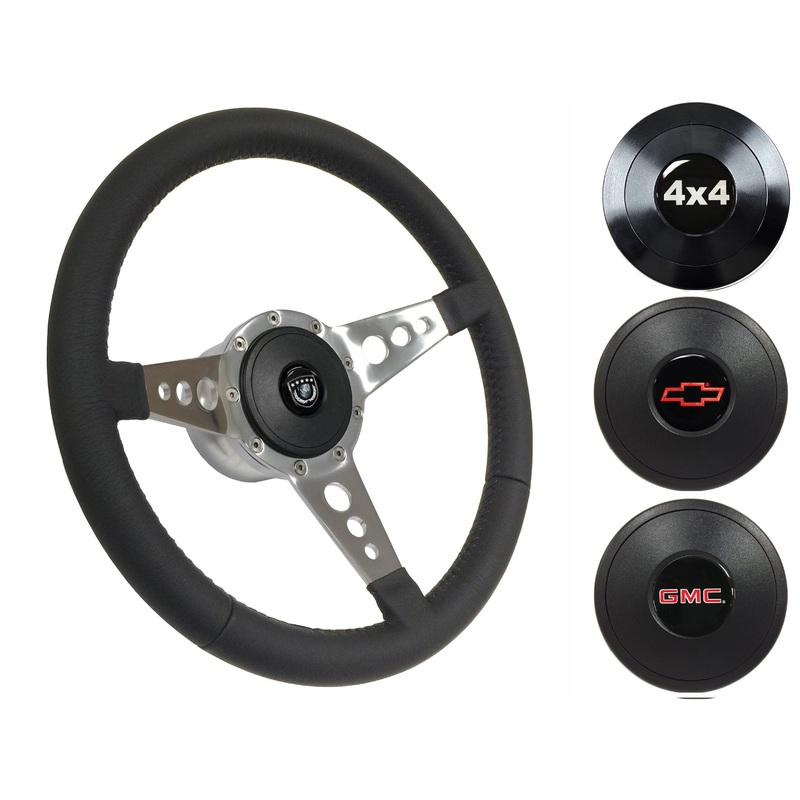 1960-73 Chevy Truck, GMC Steering Wheel Kit | Black Leather | ST3056