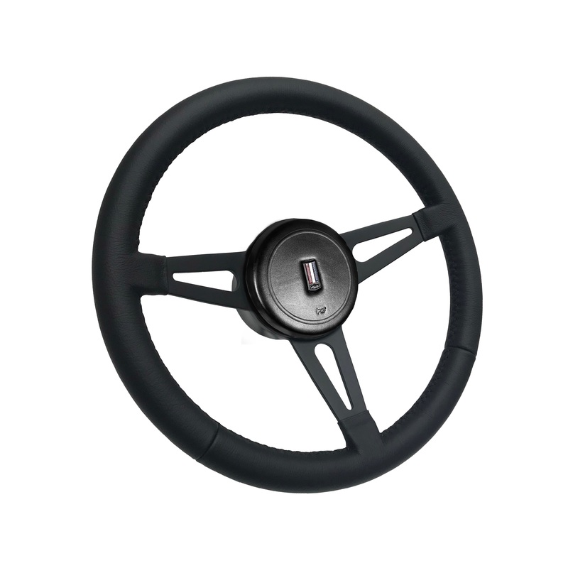 1982-89 Camaro Steering Wheel Kit | Black Leather | OE Horn Button