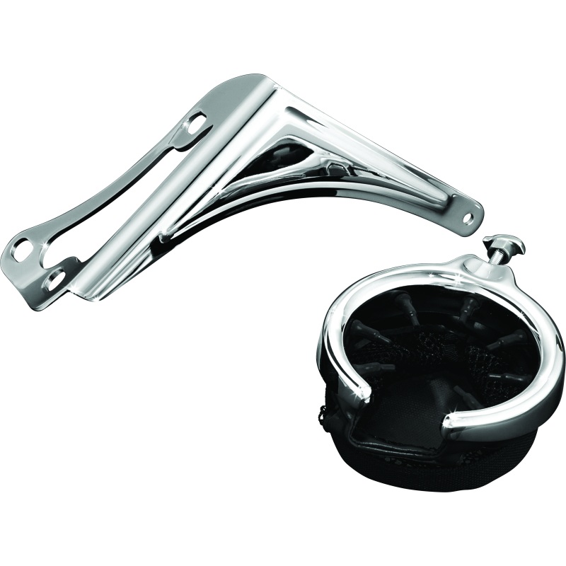 Kuryakyn Passenger Drink Holder With Basket 98-13 Touring Right Side Chrome