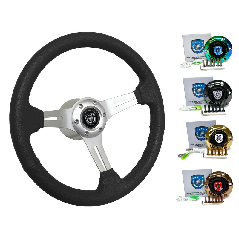 Nissan R34 Steering Wheel Kit | Black Leather | ST3014BLK