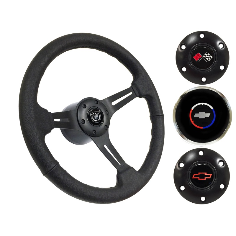 1984-89 Corvette Steering Wheel Kit | Black Leather | ST3060BLK