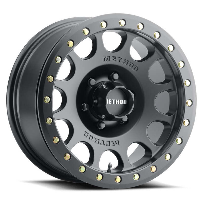 Method MR105 V3 Beadlock 17×9 -38mm Offset 8×6.5 130.81mm CB Matte Black Wheel w/ BH-H24125