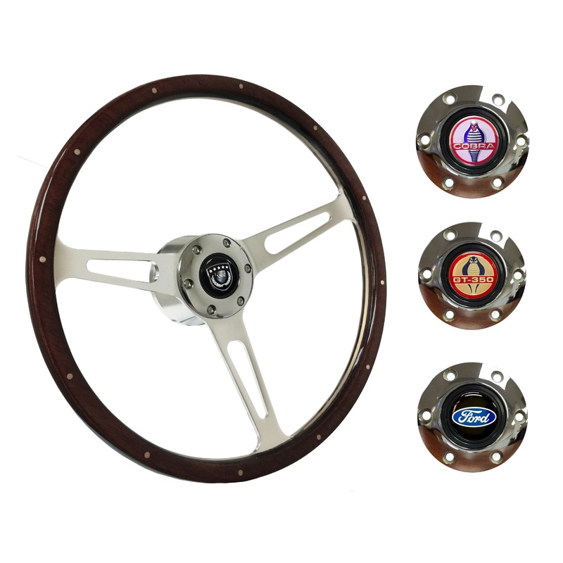 1964.5 Ford Mustang Steering Wheel Kit | Deluxe Espresso Wood