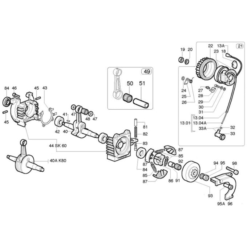 50. (NORM-050-01) K80 Bottom Rod Bearing