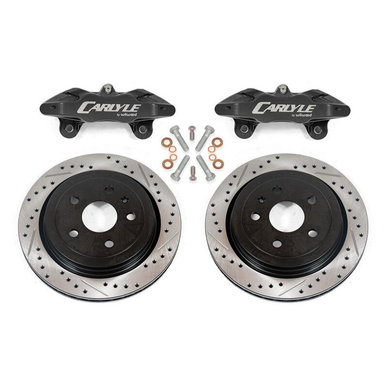 BMR 14-19 Chevrolet Corvette C7 Brake Kit For 15in Conversion Drilled & Slotted Rotors Black Caliper