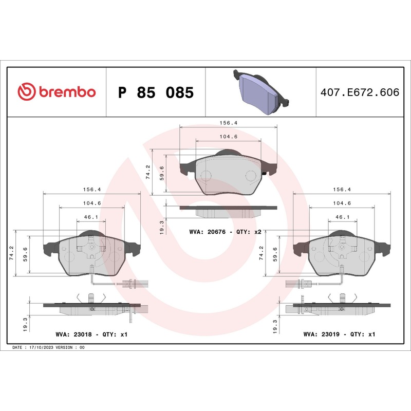 PRIME Low-Met Front Disc Brake Pad Set – P85085