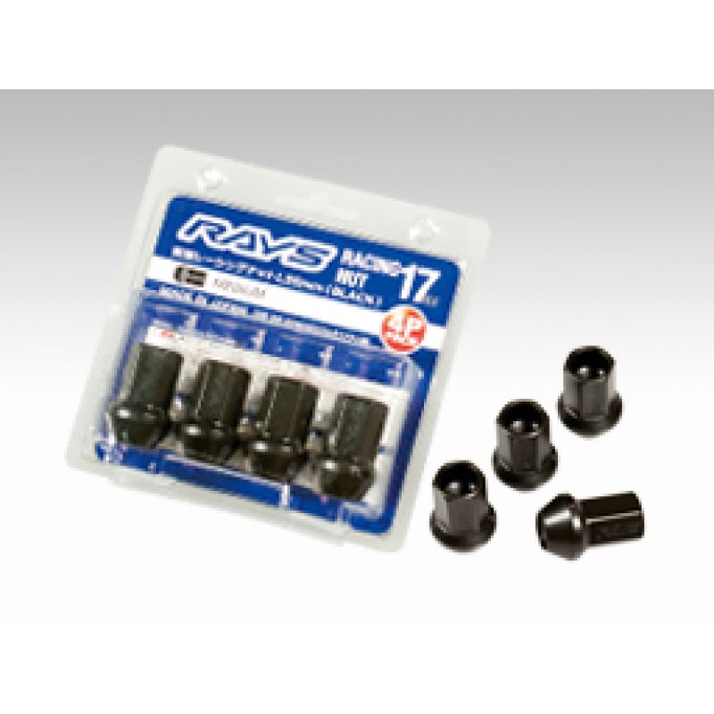 Rays 17 Hex Racing Lock Set L35 M12x1.50 – Black (4 Pieces)
