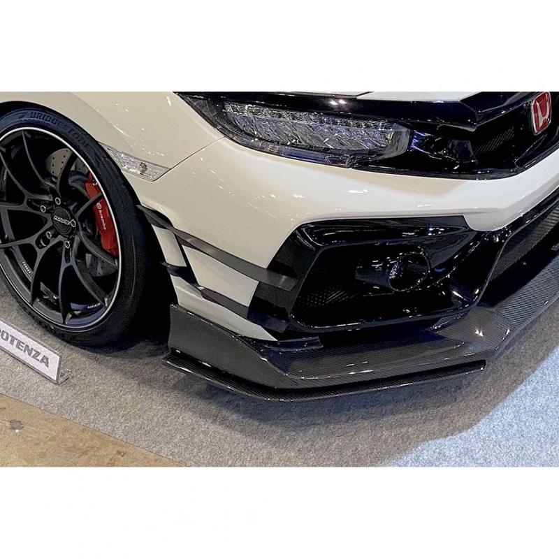 Varis Arising-II Double Carbon Canard Option for Varis Front Bumper – 2017-2021 Honda Civic Type R (FK8)